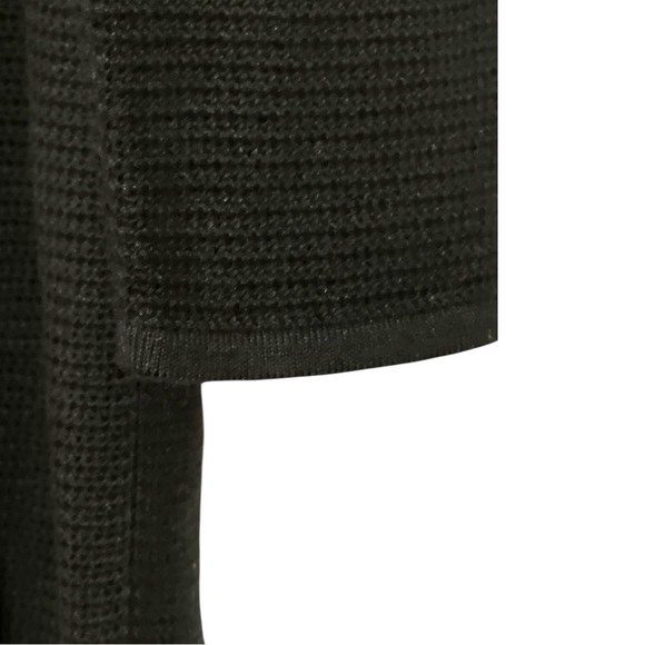 Talbots NWT Open Front Black Mid Length  Ribbed Knit Cotton Blend Cardigan - Picture 7 of 10